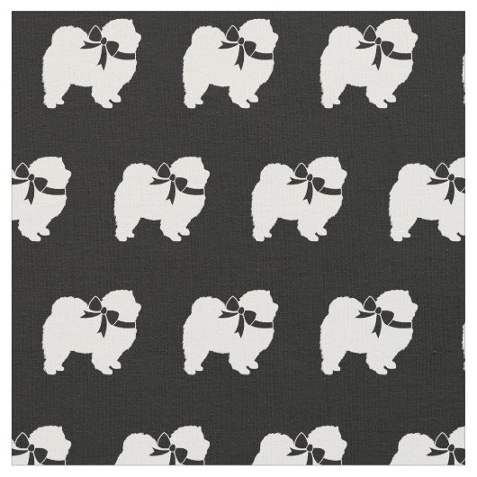 Chow Chow Dog Silhouette Pet Stoff (Nahaufnahme)