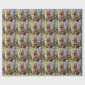 Chow Chow Dog Spring Blumen Malerei Geschenkpapier (Flach)