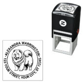 Chow Chow Dog Stehend Name Rücksendeadresse Permastempel (Beispiel)