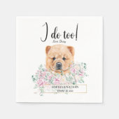 Chow Chow Dog Wedding Cocktail Napkins Serviette (Vorderseite)