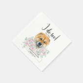 Chow Chow Dog Wedding Cocktail Napkins Serviette (Ecke)