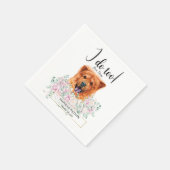 Chow Chow Dog Wedding Cocktail Napkins Serviette (Ecke)