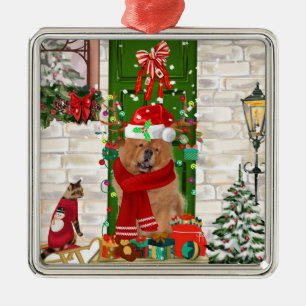 Chow Chow Dog Weihnachten Ornament Aus Metall