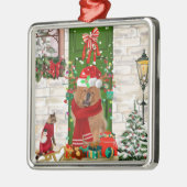Chow Chow Dog Weihnachten Ornament Aus Metall (Links)