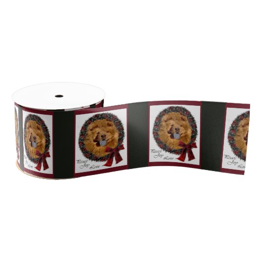Chow Chow Dog Weihnachten Ripsband (Spule)