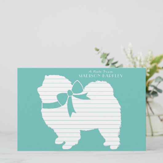 Chow Chow Doppy Welpe Briefpapier (Stehend Vorderseite)