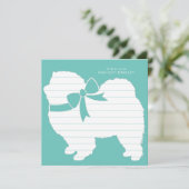 Chow Chow Doppy Welpe Dankeskarte (Stehend Vorderseite)