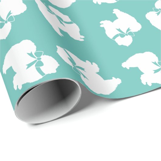 Chow Chow Doppy Welpe Geschenkpapier (Rolleneckpunkt)