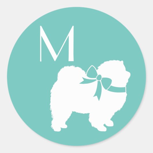 Chow Chow Doppy Welpe Runder Aufkleber (Vorderseite)