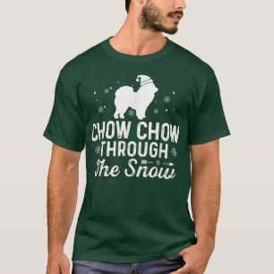 Chow Chow durch den Schnee Funny Christmas New Yea T-Shirt