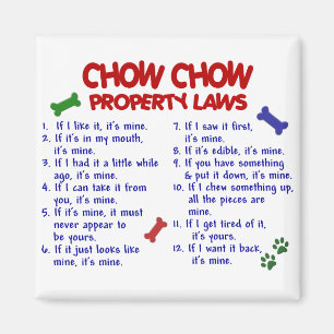CHOW-CHOW Eigentums-Gesetze Magnet