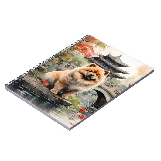 Chow Chow Erforschung eines chinesischen Gartens Notizblock (Linke Seite)