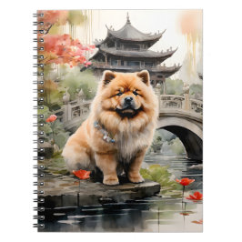 Chow Chow Erforschung eines chinesischen Gartens Notizblock