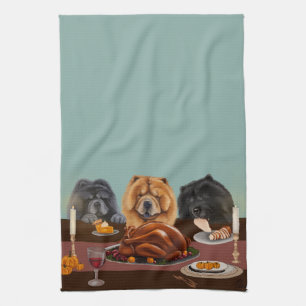 Chow Chow Erntedank Diner Küchentücher