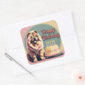 Chow Chow farbenfroh Quadratischer Aufkleber (Umschlag)