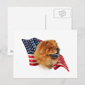 Chow Chow Flag Postkarte (Vorne/Hinten)