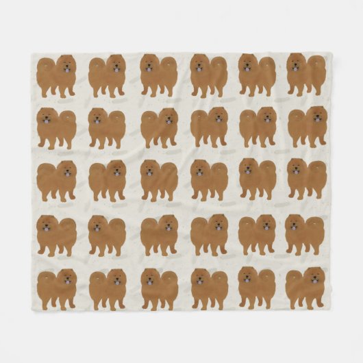Chow Chow Fleece Blanket (Vorderseite (Horizontal))