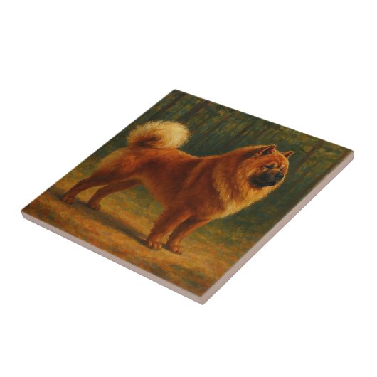 Chow Chow Fliese (Seite)