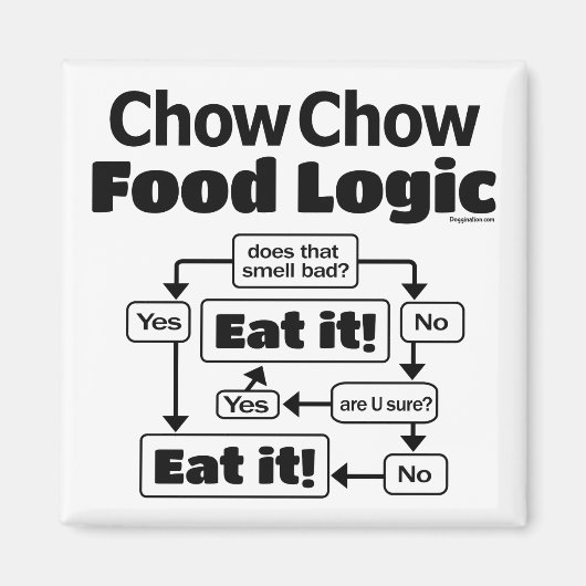 Chow Chow Food Logic Magnet (Vorne)