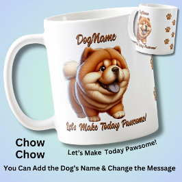 Chow Chow - Fügen Sie den Namen des Dogs hinzu, än Kaffeetasse
