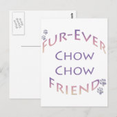Chow Chow Furever Postkarte (Vorne/Hinten)
