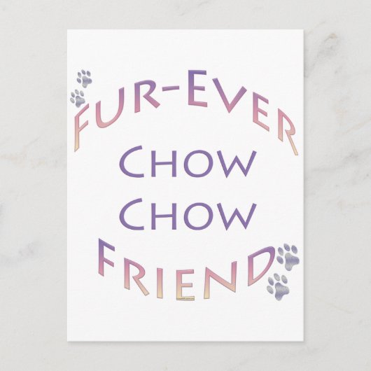 Chow Chow Furever Postkarte (Vorderseite)