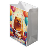 Chow-Chow-Geburtstagsfeier Mittlere Geschenktüte (Rückseite Schrägansicht)
