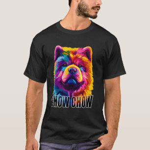 Chow Chow Gesicht Bunte Hundebesitzer Liebhaber Mä T-Shirt