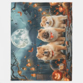 Chow Chow Halloween Spooky Fleecedecke (Vorderseite)