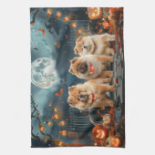 Chow Chow Halloween Spooky Geschirrtuch (Vertikal)