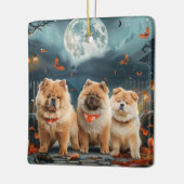 Chow Chow Halloween Spooky Keramikornament (Links)