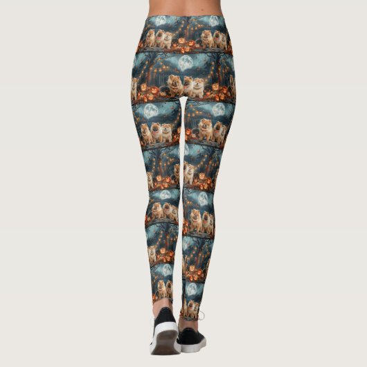Chow Chow Halloween Spooky Leggings (Rückseite)