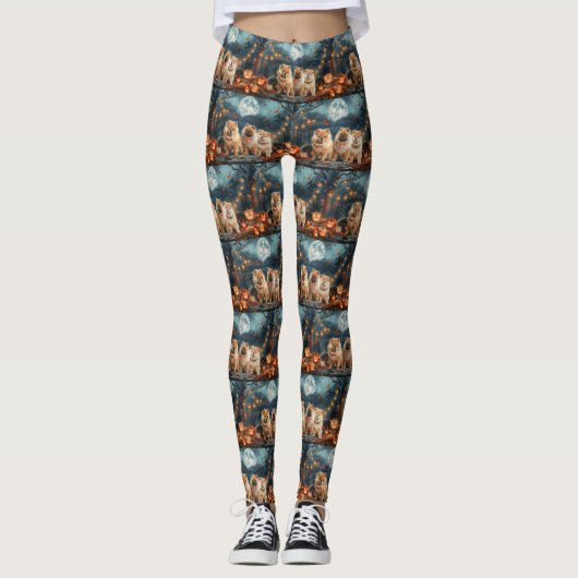 Chow Chow Halloween Spooky Leggings (Vorderseite)