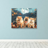 Chow Chow Halloween Spooky Leinwanddruck (Insitu (Holzboden))