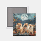 Chow Chow Halloween Spooky Magnet (Vorderseite/Rückseite)