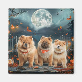 Chow Chow Halloween Spooky Magnet (Vorne)