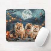 Chow Chow Halloween Spooky Mousepad (Mit Mouse)