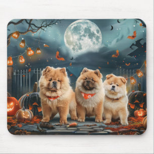 Chow Chow Halloween Spooky Mousepad