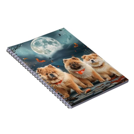 Chow Chow Halloween Spooky Notizblock (Rechte Seite)