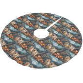 Chow Chow Halloween Spooky Polyester Weihnachtsbaumdecke (Schrägansicht)