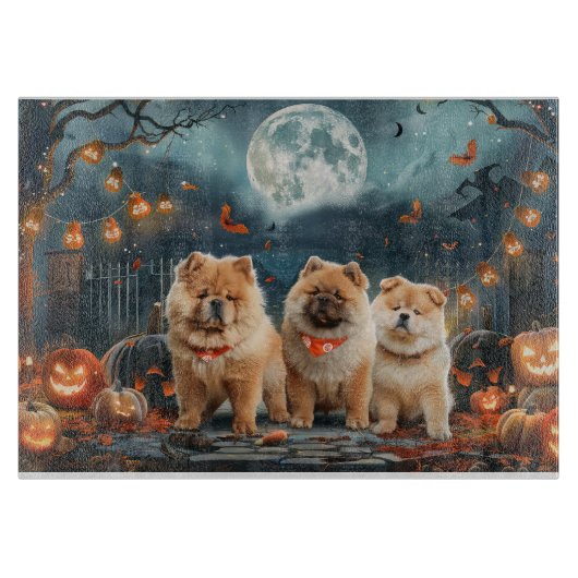 Chow Chow Halloween Spooky Schneidebrett (Vorderseite)