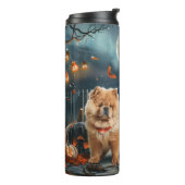 Chow Chow Halloween Spooky Thermosbecher (Nach links gedreht)