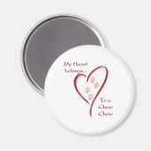 Chow Chow Heart Belongs Magnet (Vorderseite/Rückseite)