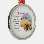 Chow Chow Heritage of Liebe Silbernes Ornament (Rechts)
