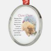 Chow Chow Heritage of Liebe Silbernes Ornament (Links)