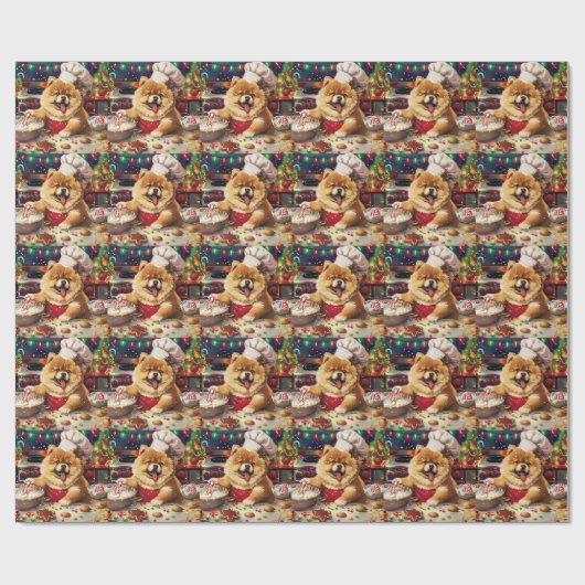 Chow Chow Holiday Baking: Feierliche Weihnachten Geschenkpapier (Flach)