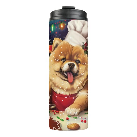 Chow Chow Holiday Baking: Feierliche Weihnachten Thermosbecher (Vorderseite)
