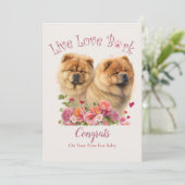 Chow Chow Hund Adoption, Gotcha Tag Karte (Stehend Vorderseite)