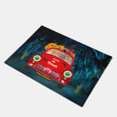 Chow Chow Hund Autofahren Auto Beängstigend Hallow Fußmatte (Schrägansicht)