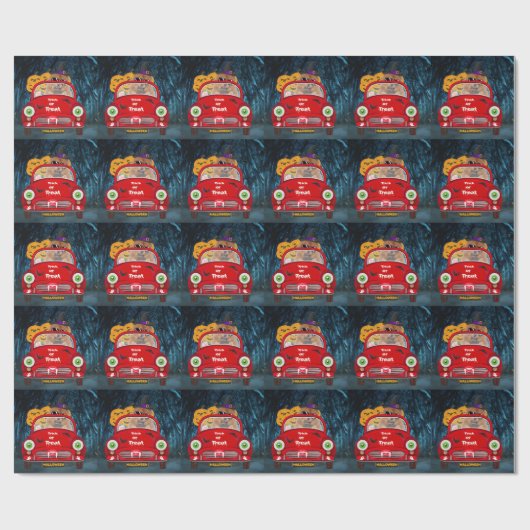 Chow Chow Hund Autofahren Auto Beängstigend Hallow Geschenkpapier (Flach)